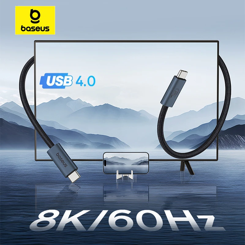 

Baseus 240W USB C Cable For iPhone 15 Promax USB 4.0 40Gbps Type C to Type C Data Cable For MacBook Fast Charging USB C Cable
