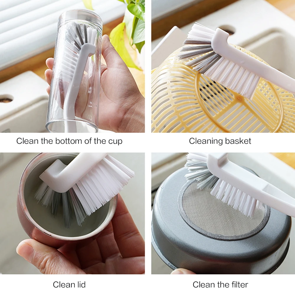 6 Pack Household Deep Cleaning Brush Set-Kitchen Cleaning Brushes, Includes  Scrub Brush/Dish Brush/Bottle Brush/Grout Corner Brushes/Crevice