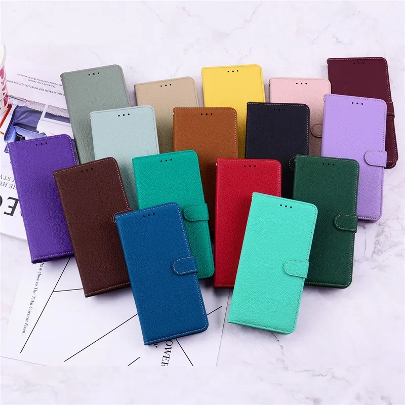 Matte Black Flip Wallet Phone Case - Premium Protective Cover