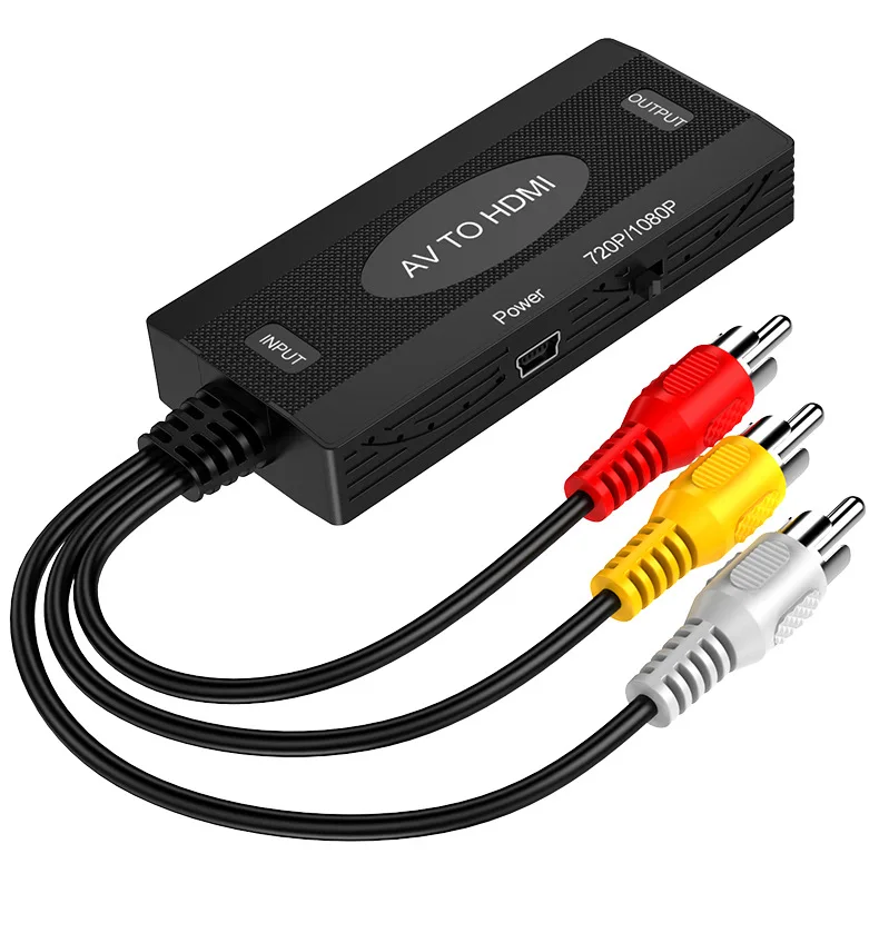 AV to HDMI 1080P コンバーターケーブル テレビ VHS VCR DVD レコーダー プロジェクター用