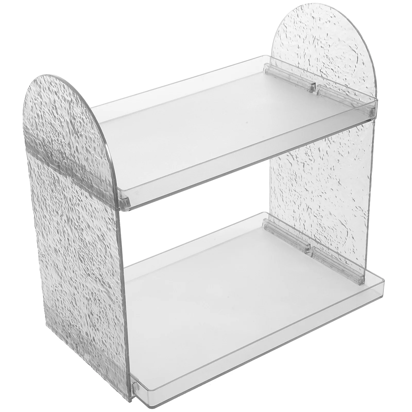 

Skin Care Translucent Gray Makeup Holders For Vanity Plastic Skincare Organizer