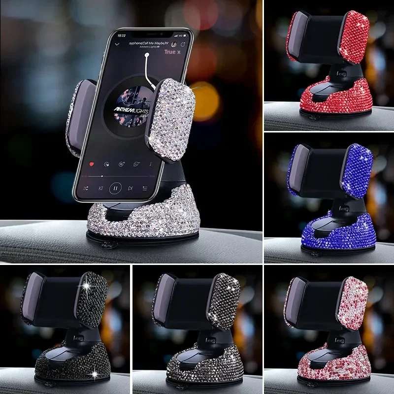 ABS Car Phone Holder with 360 Rotation for Dashboard and Vent