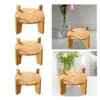 Beverage Dispenser Holder Wood Display Riser Glass Jug Rack Wood Stand Multipurpose Flower Pot Stand for Countertop Bars Home 4