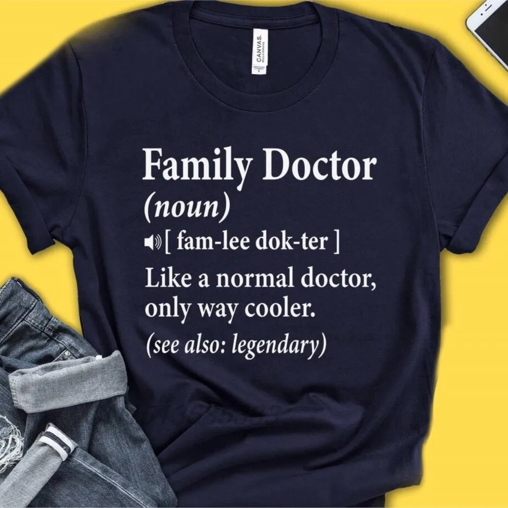 

Family Doctor Women Funny Letters Printed T-shirts Neurologist Gift T-Shirt Unisex Vintage Casual Cotton Tops Oversized TShirt