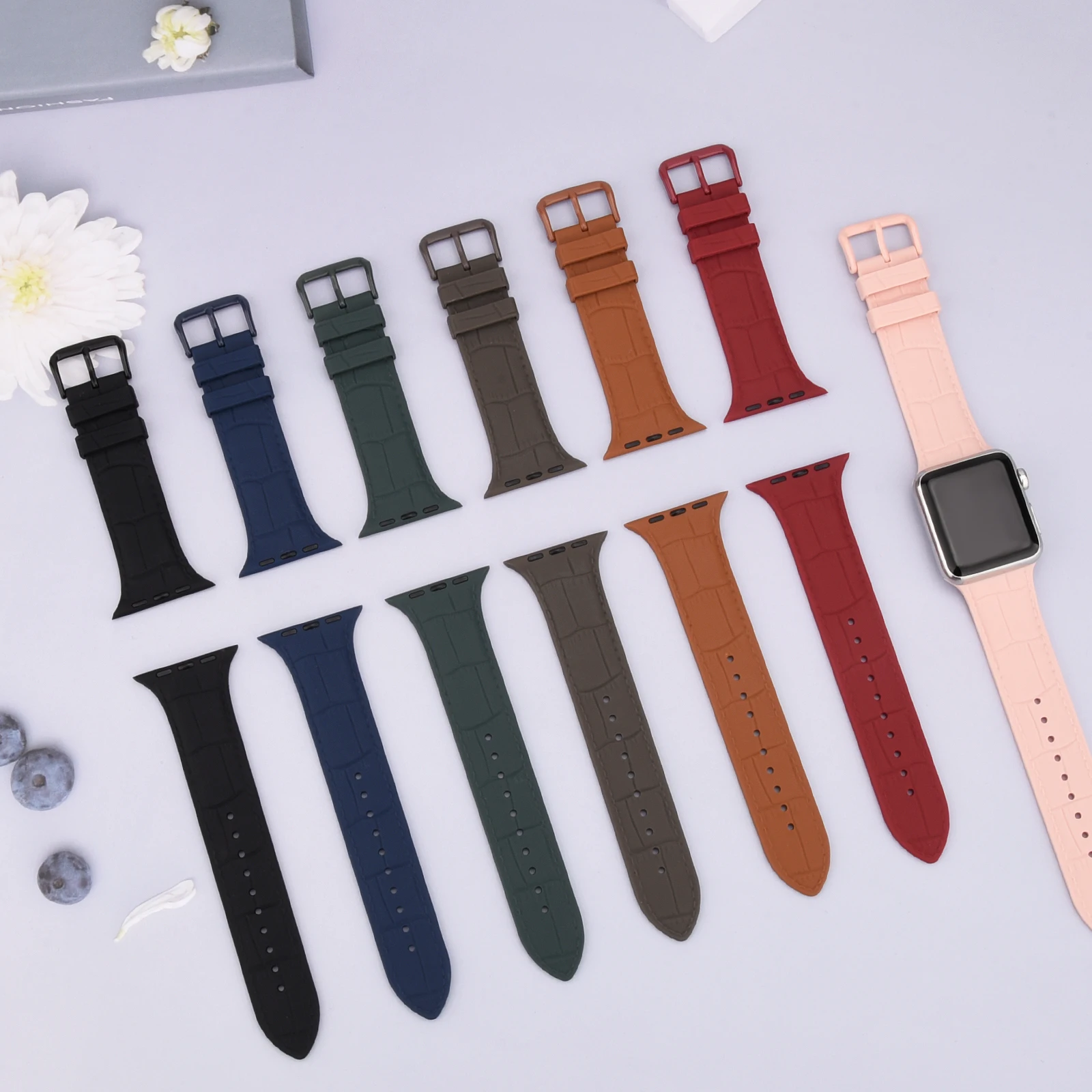 For Apple Watch Bands 38mm 40mm 41mm 42mm 44mm 45mm 49mm Soft Leather Strap  Bee Ornament For iWatch Series SE 3 4 5 6 7 8 Ultra - AliExpress