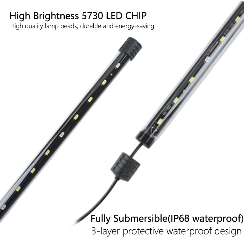 LED Aquarium Light Waterproof Fish Tank Lamp for Decor Plant 18-58CM 220-240V 5730chip,aquarium light,led lamp,aquarium lamp