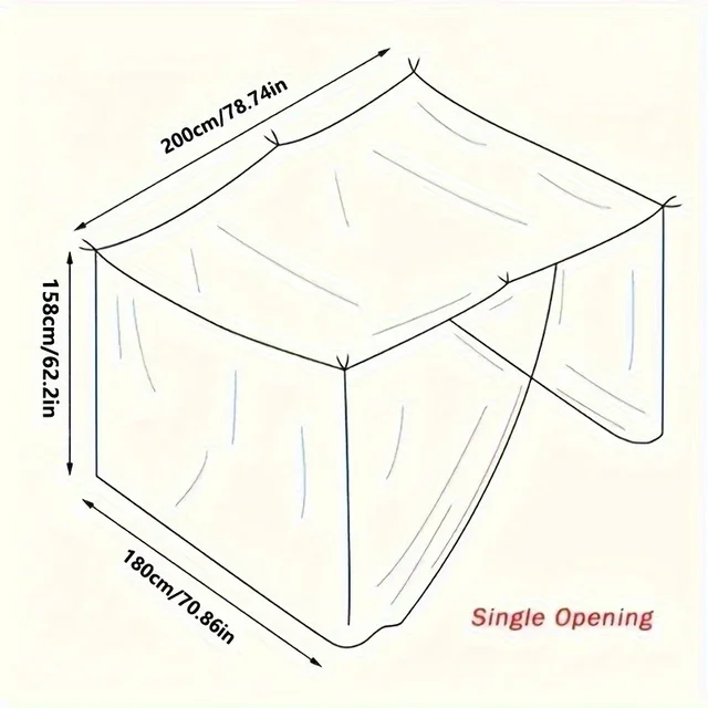 Filet de camping en maille blanche, portable, carré, pliable, contrôle des moustiques, léger, tente de camping en plein air, sommeil, été 4
