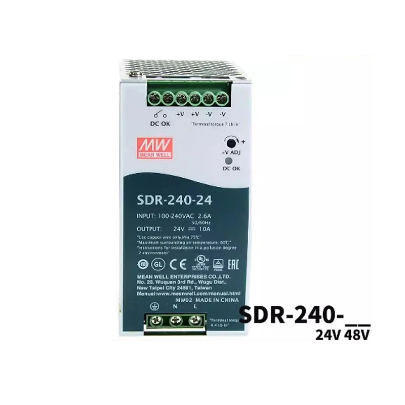 Taiwan-MEAN-WELL-SDR-240-Series-240W-Single-Output-Industrial-DIN-RAIL ...