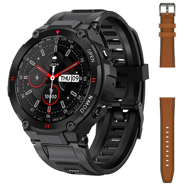 Military Smart Watch Men Outdoor Waterproof Tactical Smartwatch Bluetooth Dail Calls Speaker Fitness Tracker for iPhone Samsung 