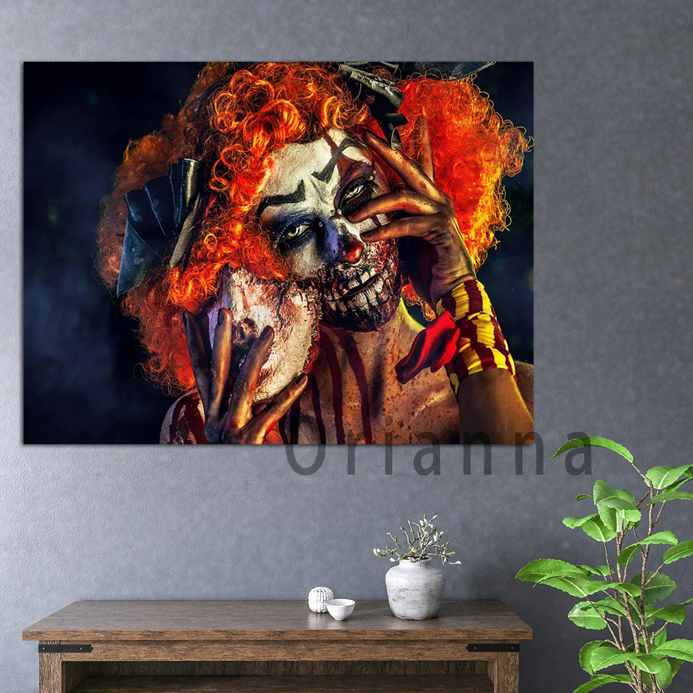 Clown Masquerade Divertenti Scherzi Wall Art Canvas Print Poster Nordic Modern Home Living Room Camera Da Letto Masquerade Party Decor Painting