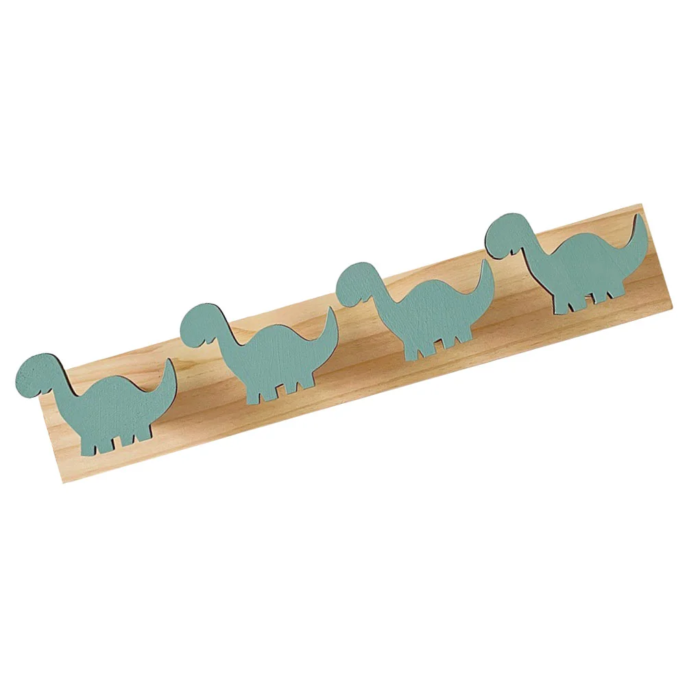 

Coat Hanger Cartoon Dinosaur Wall Mounted Wood Hook Clothes Hats Towels Hook