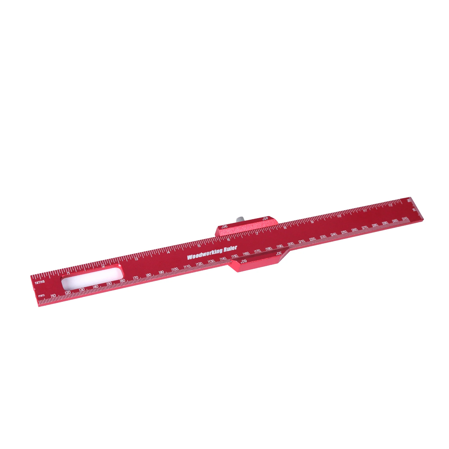 סרגל עץ לעבודות עץ 1 יחידה סרגל מתכת דיוק כיס אינץ '/ מטרי סרגל ריבועי לסימון ומדידה 12 אינץ'