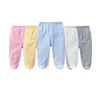 Infant Newborn Baby Boy Girls Pants 100% Cotton Pantihose Foot Binding Solid Color Trousers 0-12 Months 1