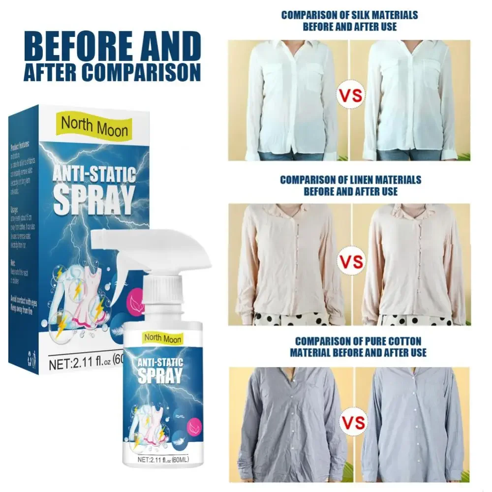 Anti Static Spray Static Remover Sprays Aromatic Non-toxic Long-lasting For Clothes Hair Quick Static Electricity Removal Items