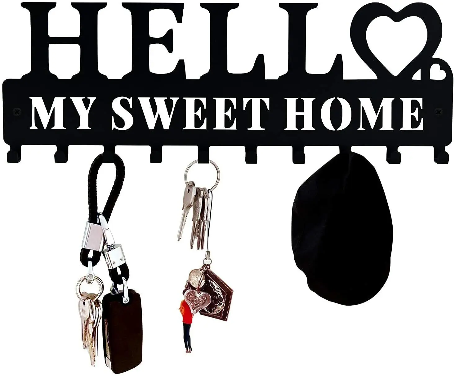 

Key Holder Metal Keys Holder Decor Wall Mounted WELCOME Design Style Key Rack for Living Room/Home Decoration