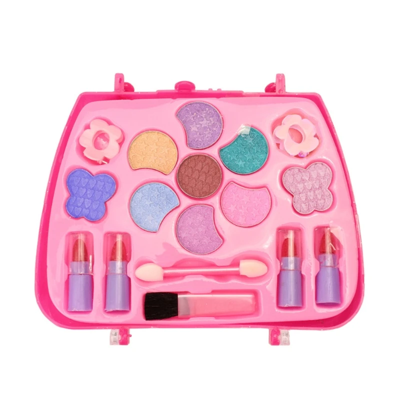 Safe Non Toxic Children Girl Princess Makeup Set Eyeshadow Lipstick Brush  Pr 2