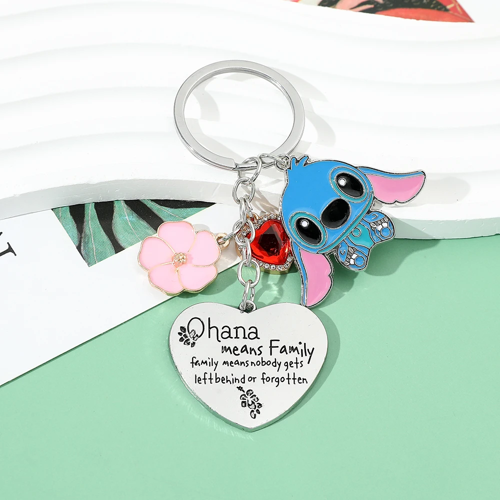 Stitch Keychain stitch keychains for Car Keys Ohana Means Family