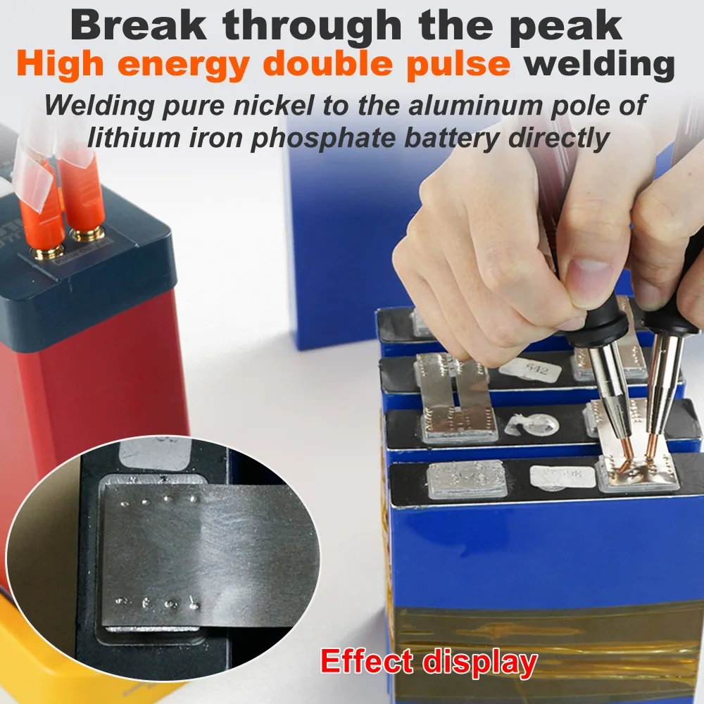 GLITTER 801H Spot Welder 19.8KW 3500A High Current Pulse Spot Welding Machine For Aluminum Nickel Lithium Iron Phosphate Battery 5