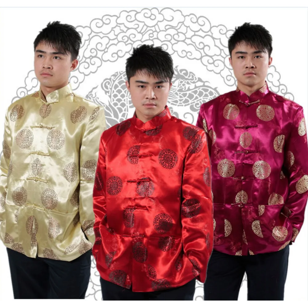 Tang suit Chinese Traditional clothes men's big size coat xxxl clothes fall/winter festive wedding chinese kong fu wear jacket
