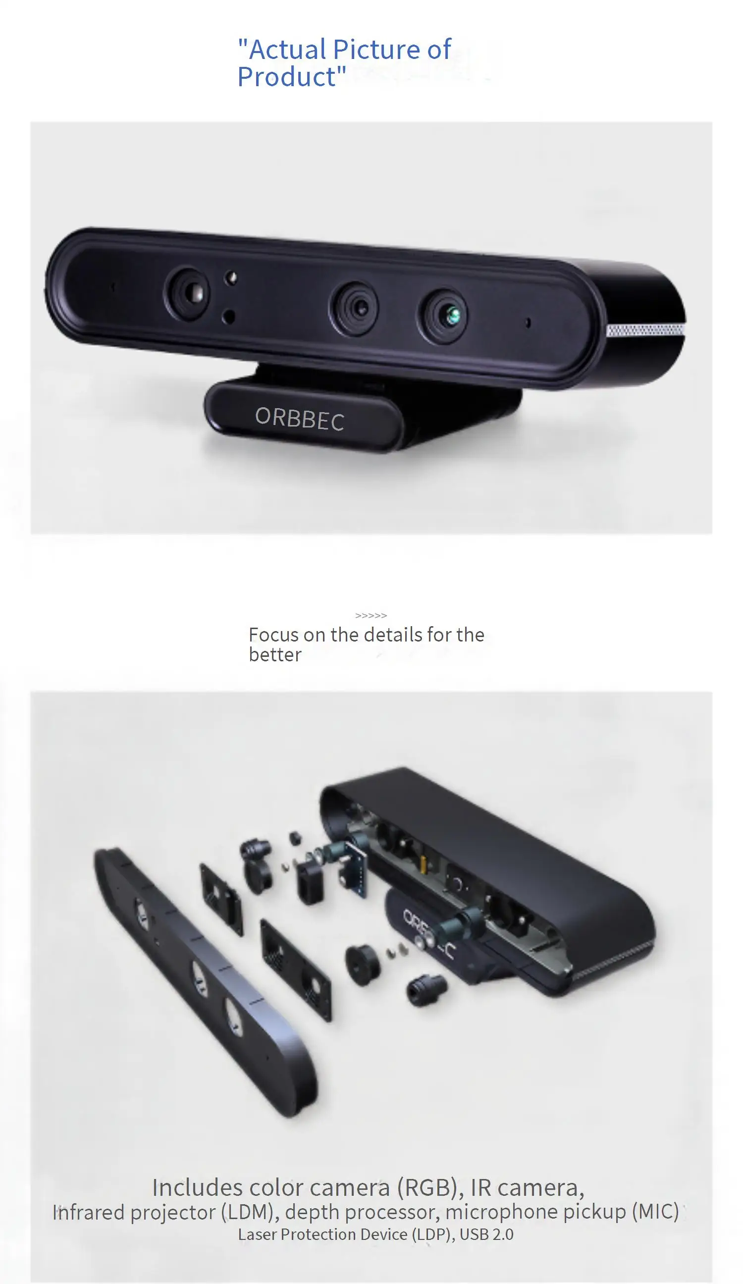 ORBBEC Astra /Astra S 3D structured light depth camera