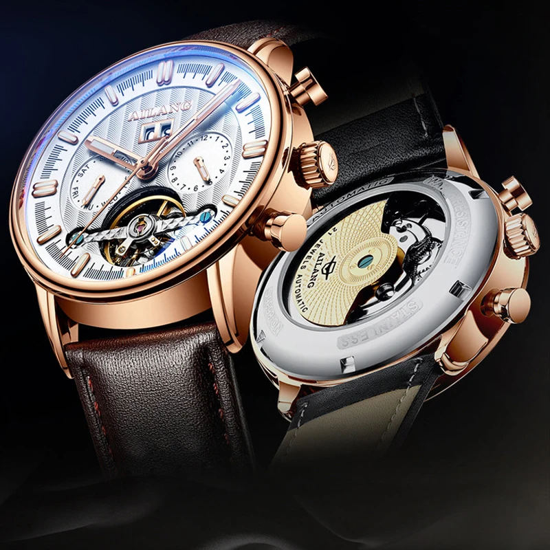 AILANG Top Tourbillon Man es Mechanical Sport Waterproof es Luxury Automatic Men's Clock_voghion.com