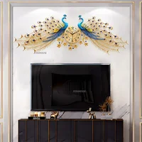 Modern Creative Wall Clock Wall  Peacock Clock Wall Clock Living Room Decoration Home Decor European Light Luxury Silent Clocks 2