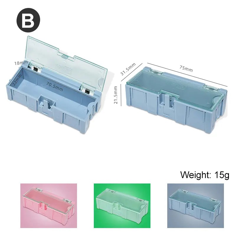 SMD Container SMT IC Electronic Component Mini Storage Box Jewelry Case Diy Practical for Small Component Jewelry Tool image 6