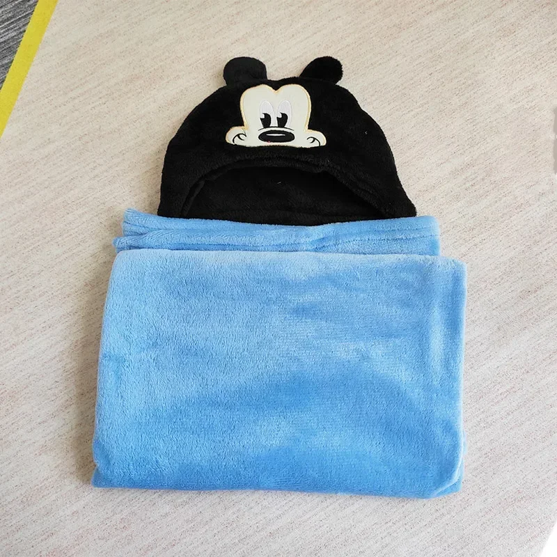 Anime Baby Bathrobe Bath Blankets Cute Hello Kitty Stitch Minnie Mouse Cartoon Shape Child Kids Hooded Cloak