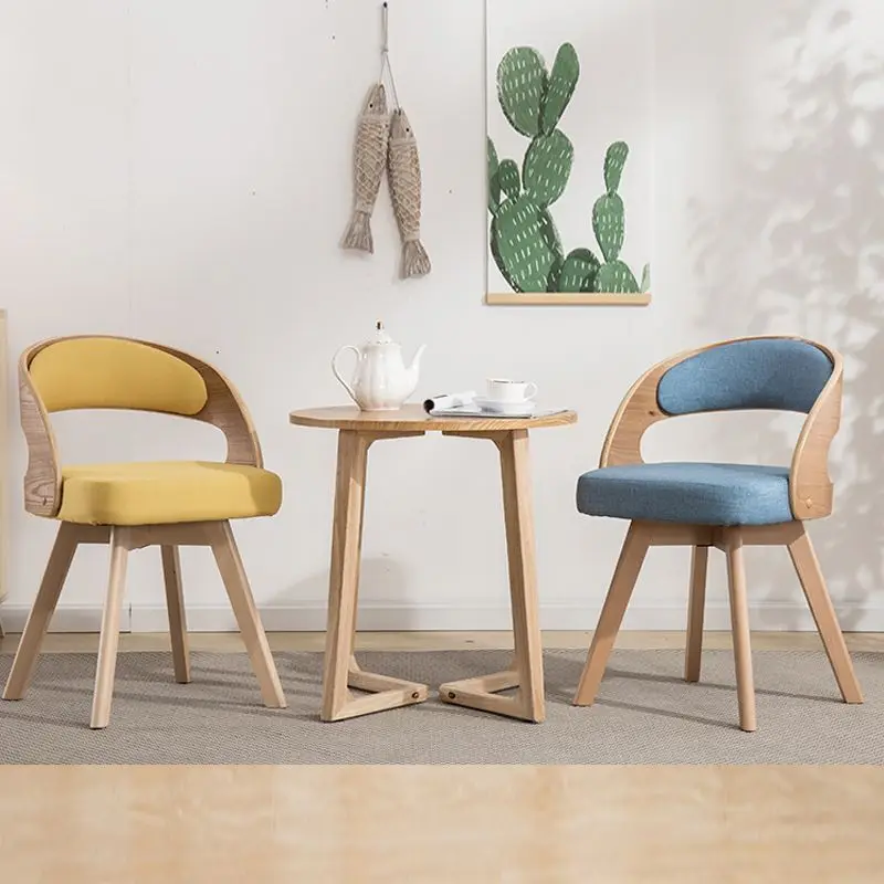 

Lounge Modern Dining Chairs Wooden Swivel Design Dining Room Chairs Comfortable Balcony Sillas Para Comedor Furniture MQ50KT