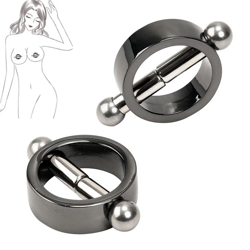 

Metal Strong Magnetic Nipple Clamps Clips Stimulator Steel Nipple Breast Clamps Slave Bondage Flirting Women Sex Toy For Female