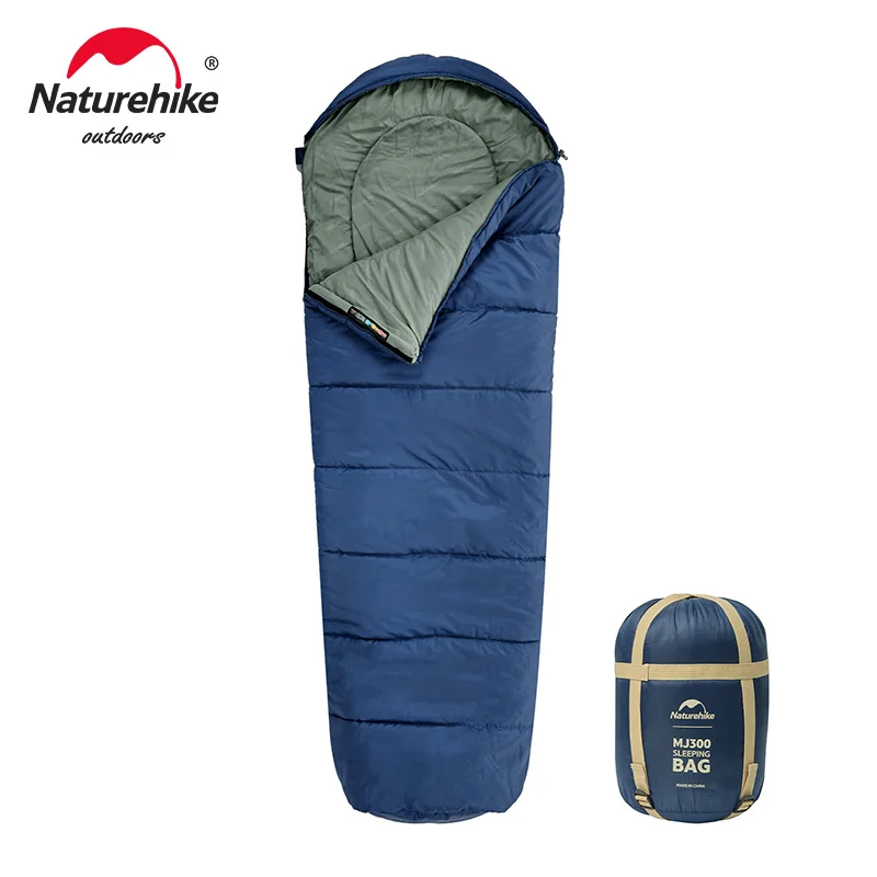 Sleeping Bag Naturehike Sleeping Bag MJ300 -1℃ Lightweight MJ600 -12℃ Mummy Sleeping Bag Outdoor Camping Cotton Winter Warm Bags
