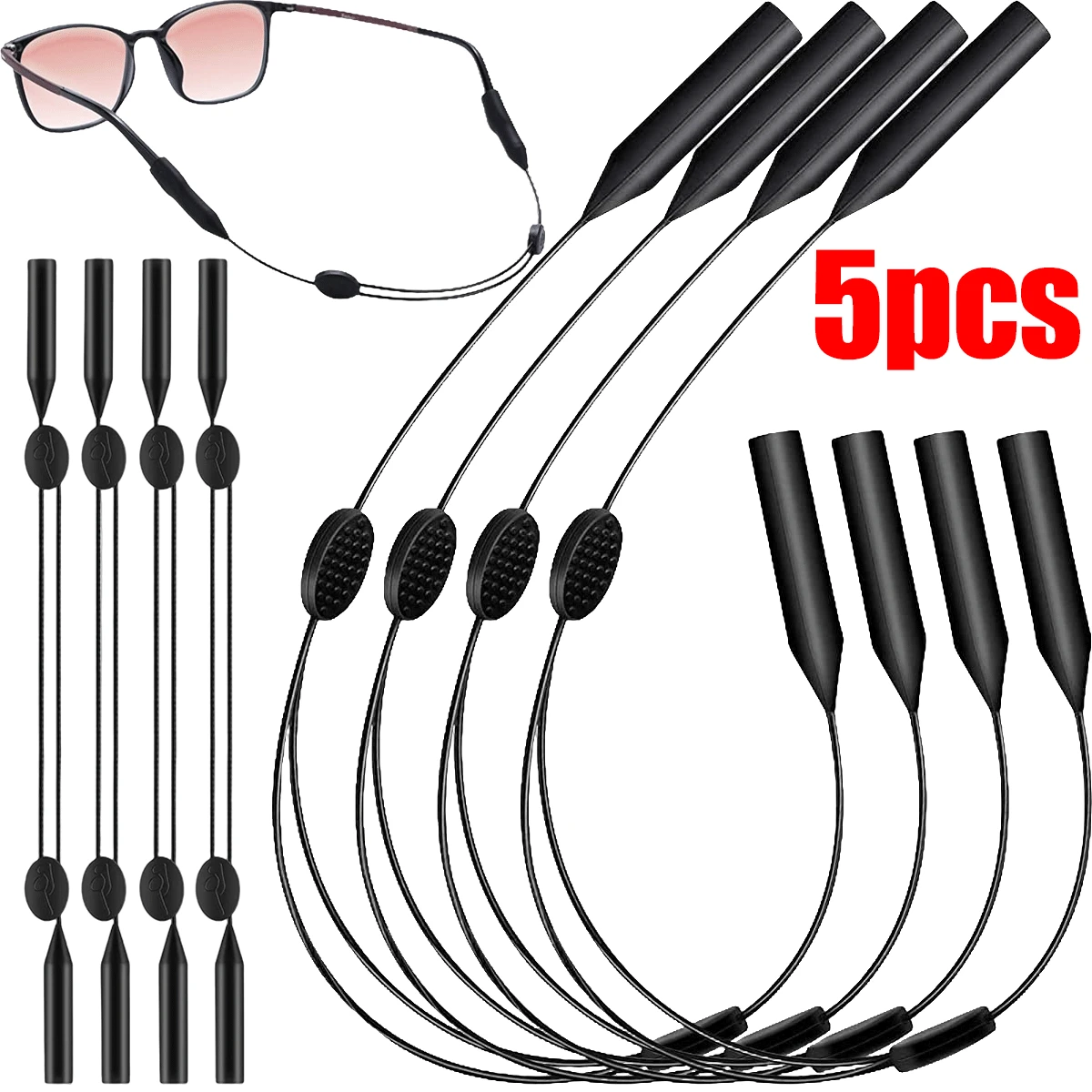 5pcd Universal Adjustable Eyewear Retainer Fit Sports Sunglasses