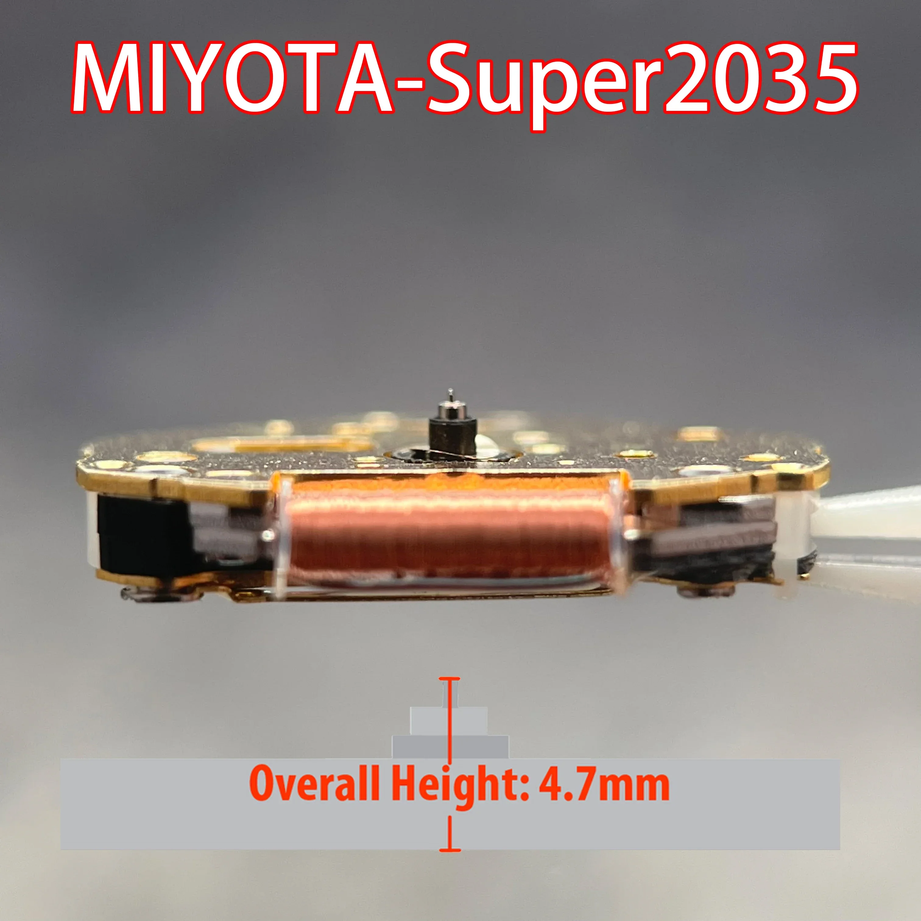 새로운 Miyota Super 2035 쿼츠 무브먼트 골든 3 핸드 정밀 일본 오리지널 내구성 메탈 기어 최고의 비용 성능 -  AliExpress