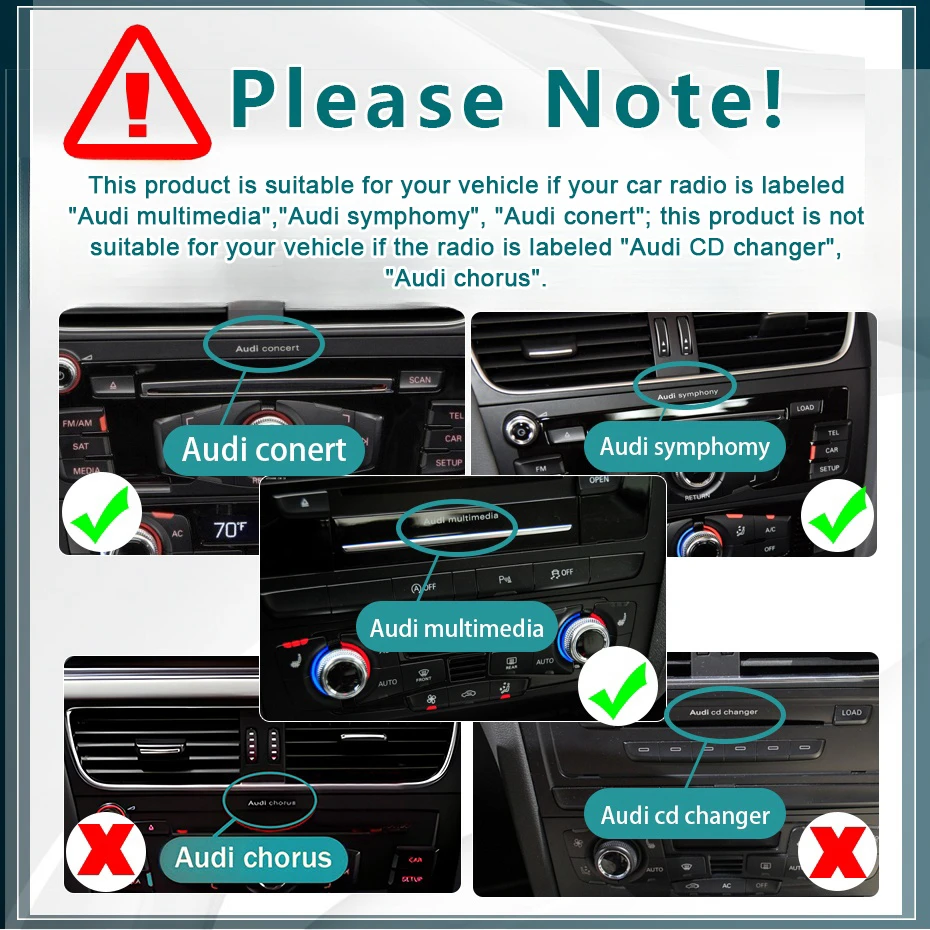 Pantalla estéreo automática Carplay Android 14 inalámbrica de 12,5 pulgadas para Audi A4 B8 A5 2009-2016 reproductor Multimedia de Radio para coche google GPS 4G LTE 3