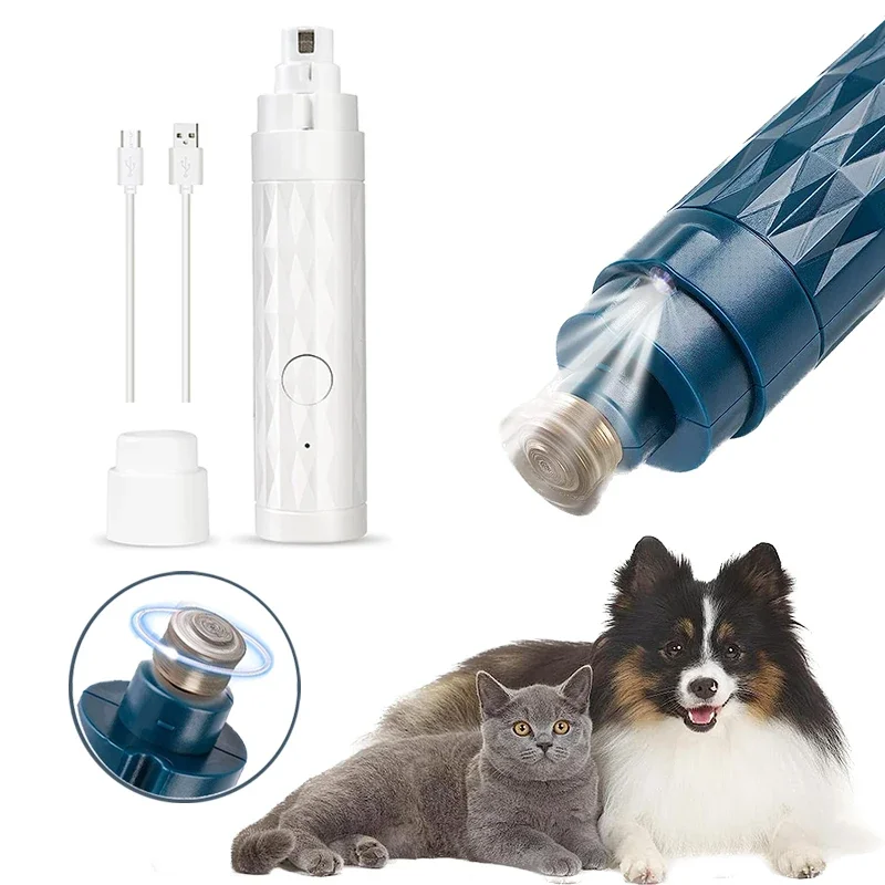 Founouly Home Professional USB Pet Nail Trimmer 3 in 1 Electric  Rechargeable Dog Nail Grinder Low