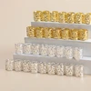 10/30Pcs 10x12mm Small Silver Gold Plated Hair Ring Braid Dreadlocks Hole Micro Beads Adjustable Cuff Clip Hair Braid Styling 1