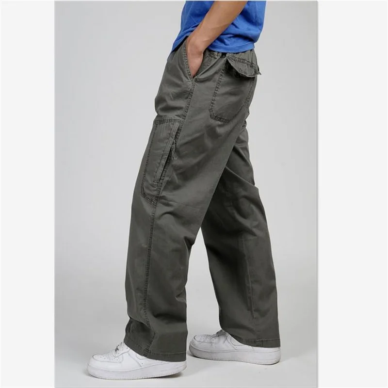 Spring Summer Plus Size Men Cargo Pants Cotton Loose Trousers Men's Pants 3XL 4XL 5XL 6XL Casual Pants