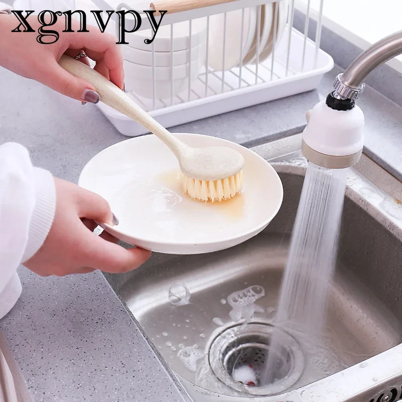 Long Handle Cleaning Brush Multifunctional Pan Pot Sink Dish Bowl Washing Tool