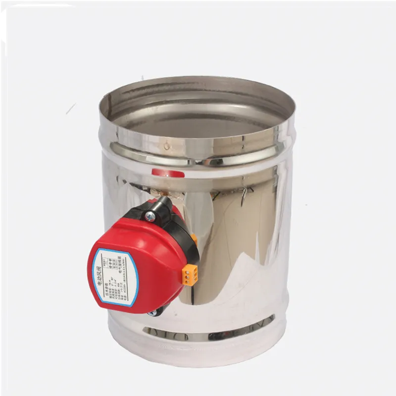 Válvula Amortecedora de Duto de ar de Elétrico 80 100 125 150 mm Hvac Motorizado Ac220v Acionador Aço Inoxidável
