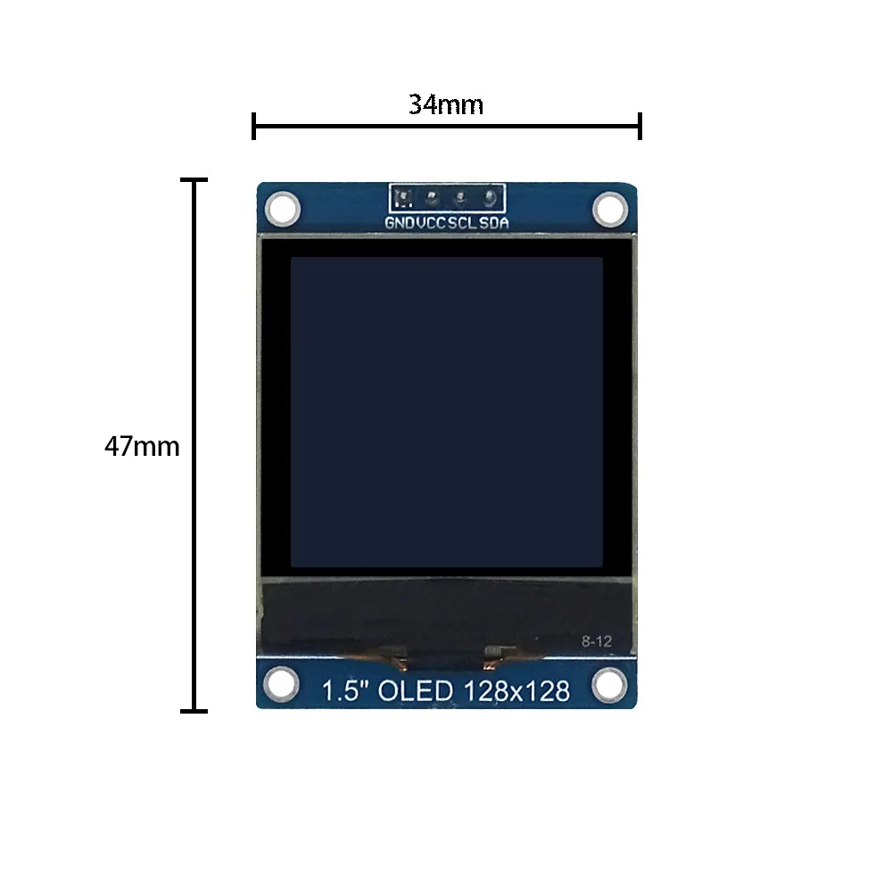 รูปสินค้า โมดูล OLED 128x128 สำหรับโปรเจกต์ Arduino/STM32