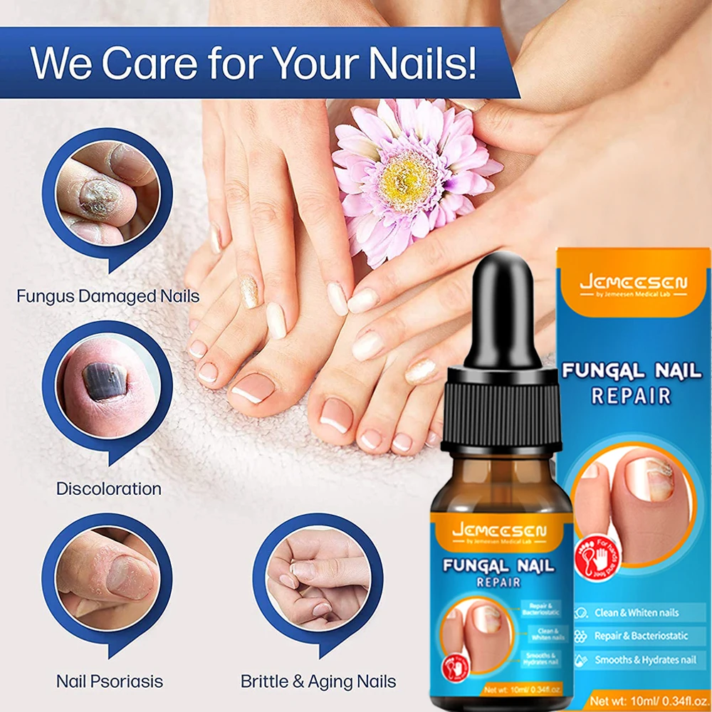 Jemeesen Fungus Removal Serum Gel Anti Infection Paronychia Onychomycos Nail Fungal Treatment Feet Care Essence Repair Nail Oil For Nail Fungus Remover