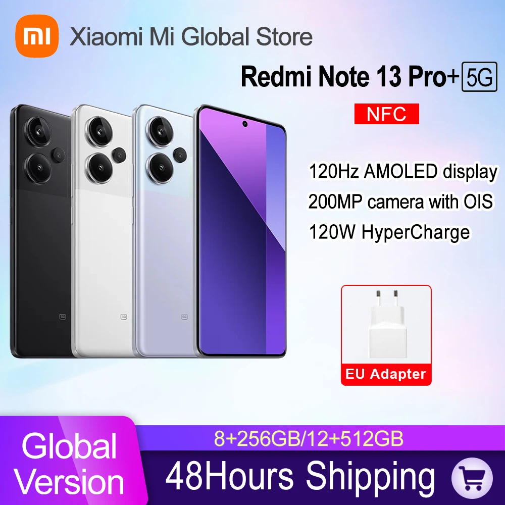 Xiaomi Redmi Note 13 Pro Plus 5G Smartphone Global Version MTK Dimensity 7200-Ultra 6.67\
