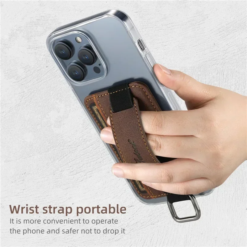 Luxury Universal Leather Stick-On Case with Card Holder