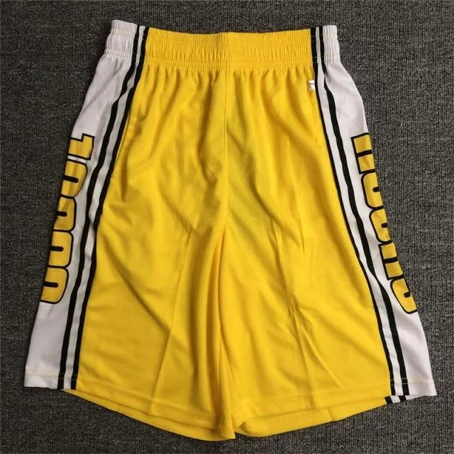 Ah yuan  Vintage Street Basketball Pants Warriors Raptors Sports Training Men\'s Loose Oversized Shorts Male Casual Sweatpants