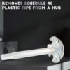 Plumbing Fitting Saver Bit Plumbing Fitting Saver Bit Socket 1/4in Power Drill Pipe Reamer Tool for Removing SCH 40 ABS PVC Pipe 6