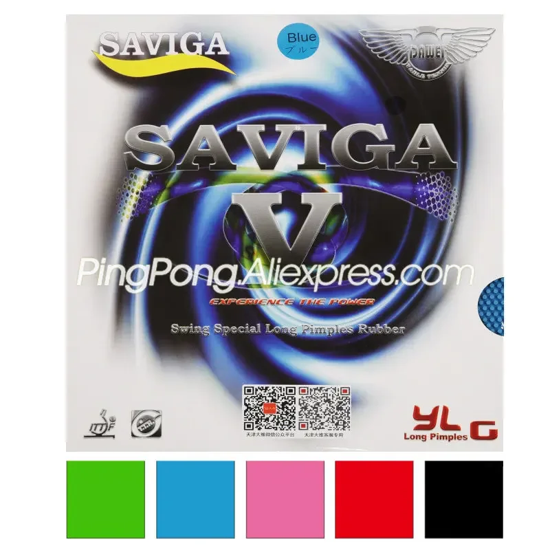 Table Tennis Rubber Colorful DAWEI SAVIGA V Pink Green Blue Pips-long Ping Pong Topsheet OX table tennis rubber table tennis equipment