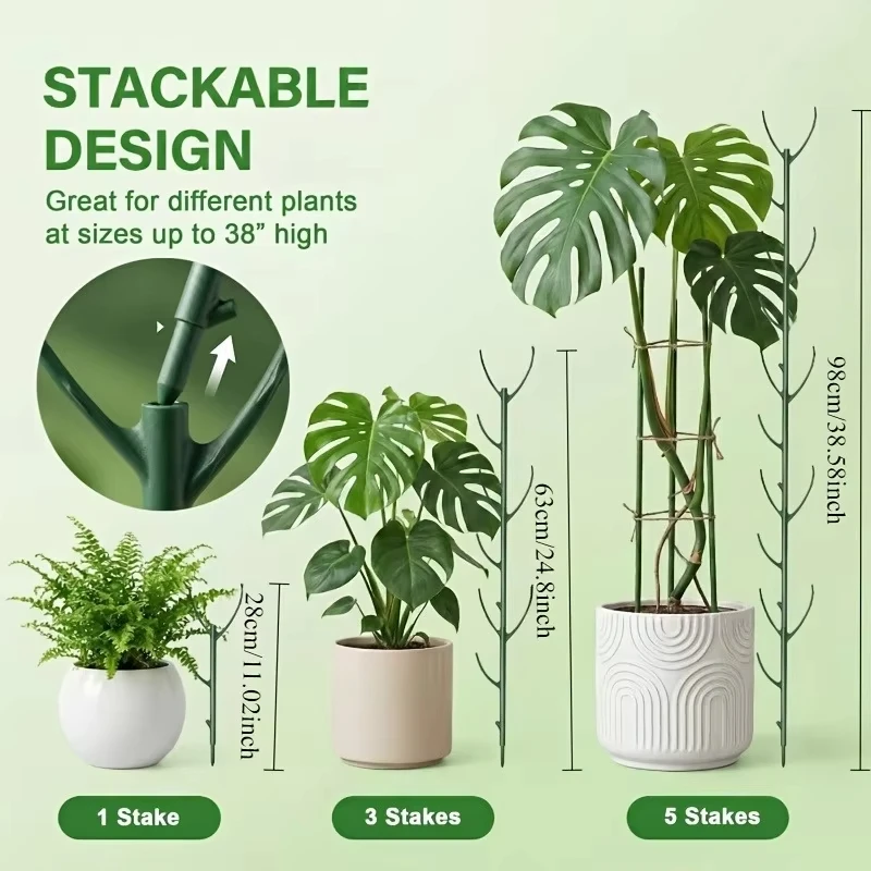 Set di 10 Supporti per Piante Monstera