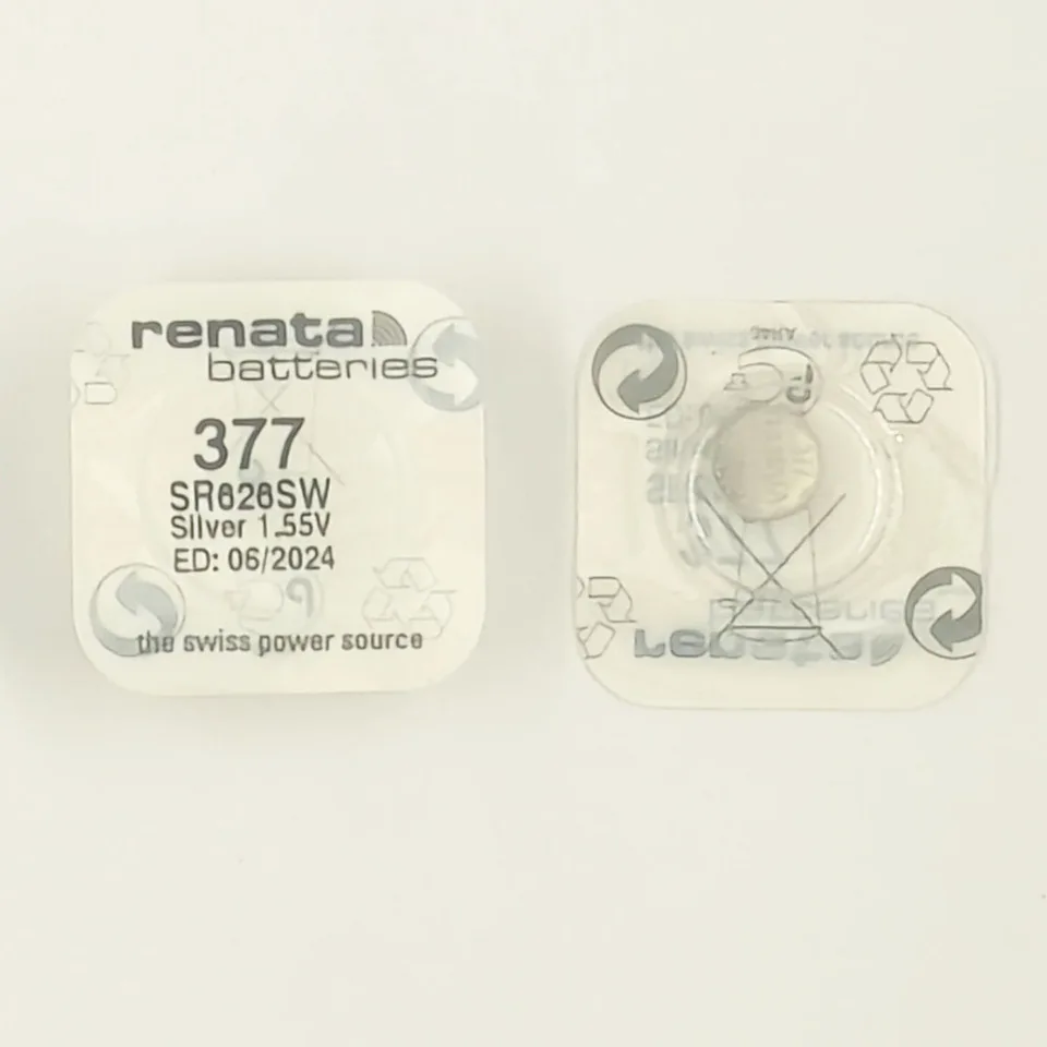 Renata 377 SR626SW Uhrenbatterie – 1,55 V Silberoxid, 1 Stück, Für Uhren & Kleingeräte