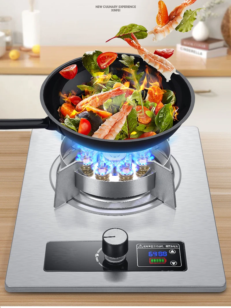 4.5 KW/5.2kw/7kw Gas Cooktop Single Stove Household Liquefaction Single Stove Single Coal Desktop Embedded Single 5