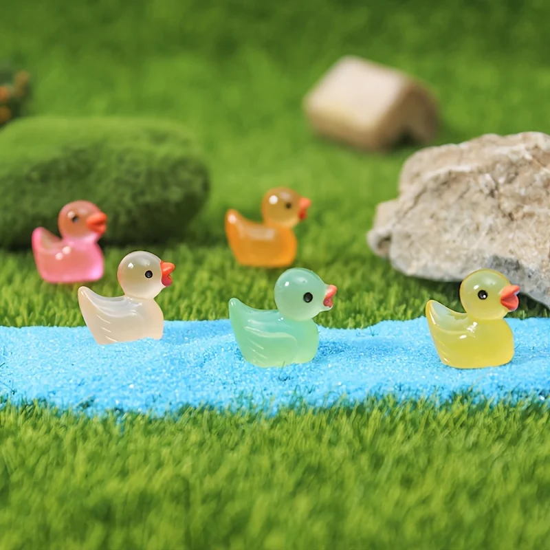 100 Mini Animaux Luminescents En Résine – Déco Jardin, Aquarium, Maison De Poupée – Canards, Cygnes, Poissons…